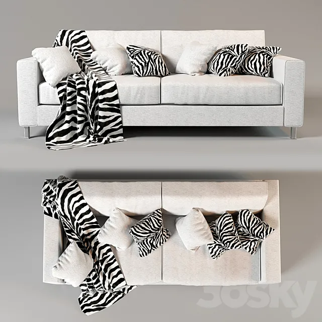 Sofa JAMES Milano Bedding _ Kover srl Sofa Beds MDJAM140F 2 3D Model