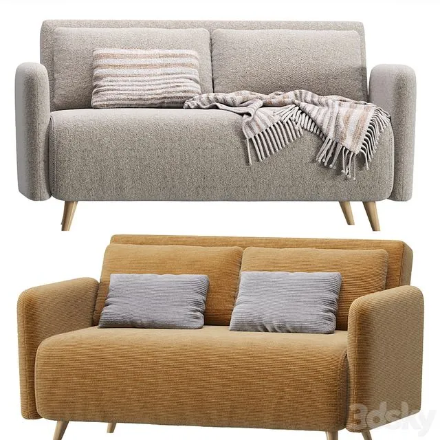 Sofa Kusken Vertical Lavender 3D Model