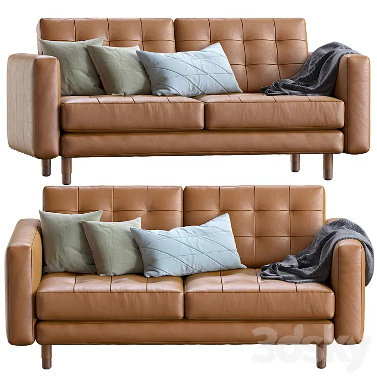 Sofa Landskrona leather By Ikea 3D Model Free