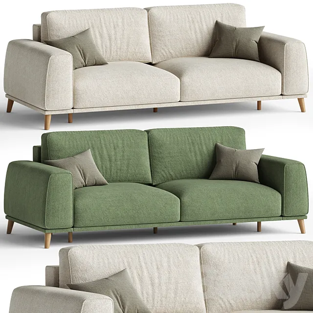 Sofa Laronso Soft Pearl 3D Model