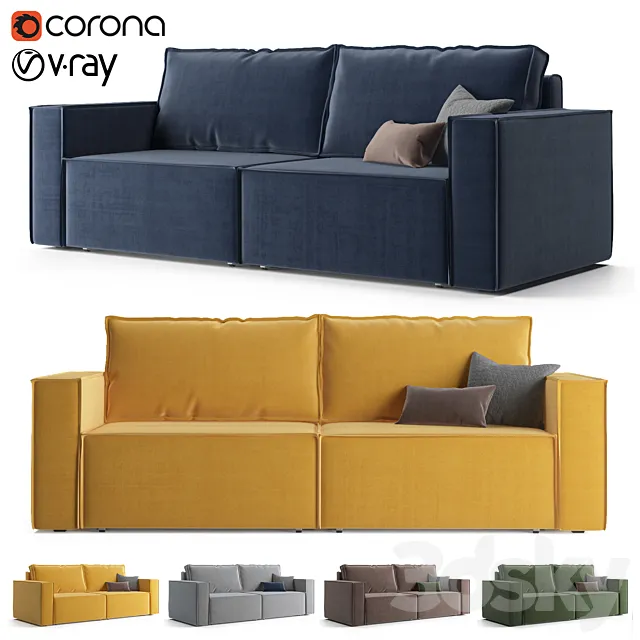 Sofa Loft divan.ru 3D Model