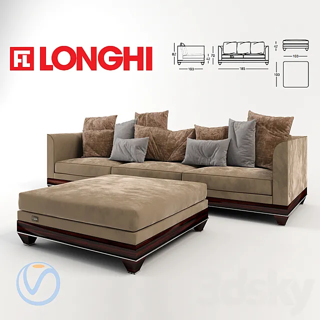 Sofa Longhi Chopin 3DModel