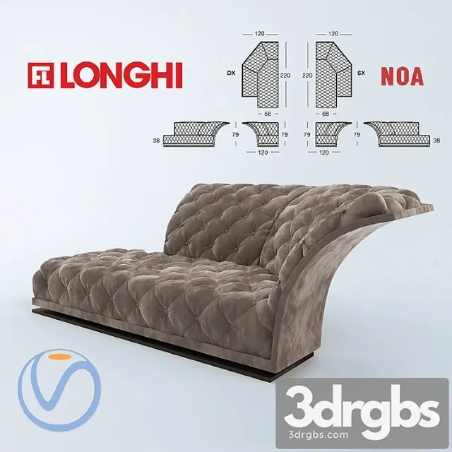Sofa Longi Noa 3D Model Free