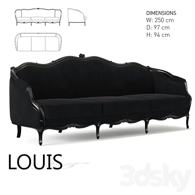 Sofa LOUIS 3D Model