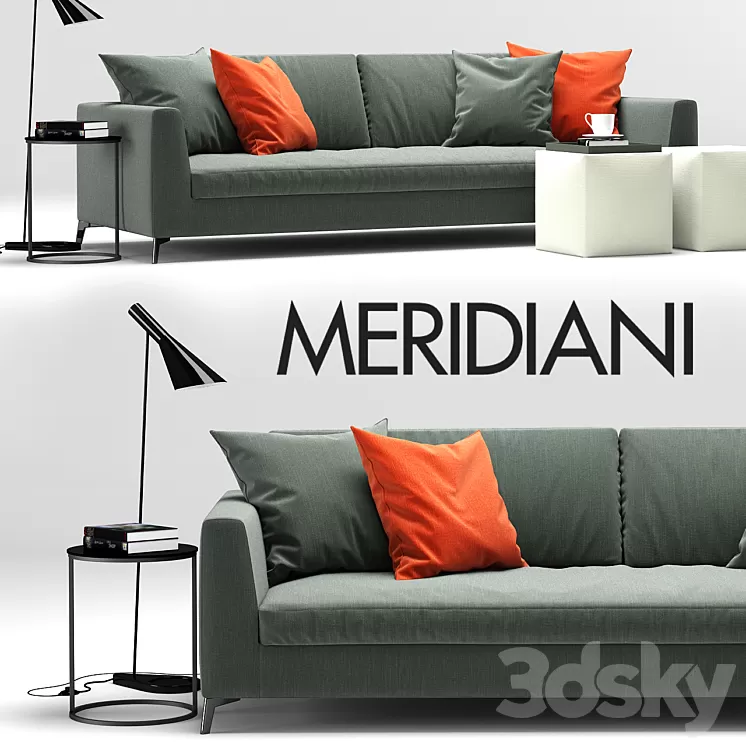 Sofa Louis Up Meridiani 3D Model