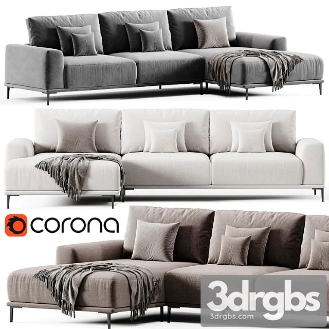 Sofa Lounge Montado By Eichholtz 3D Model Free