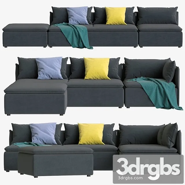 Sofa Made Victor (full set) 2 3D Model Download