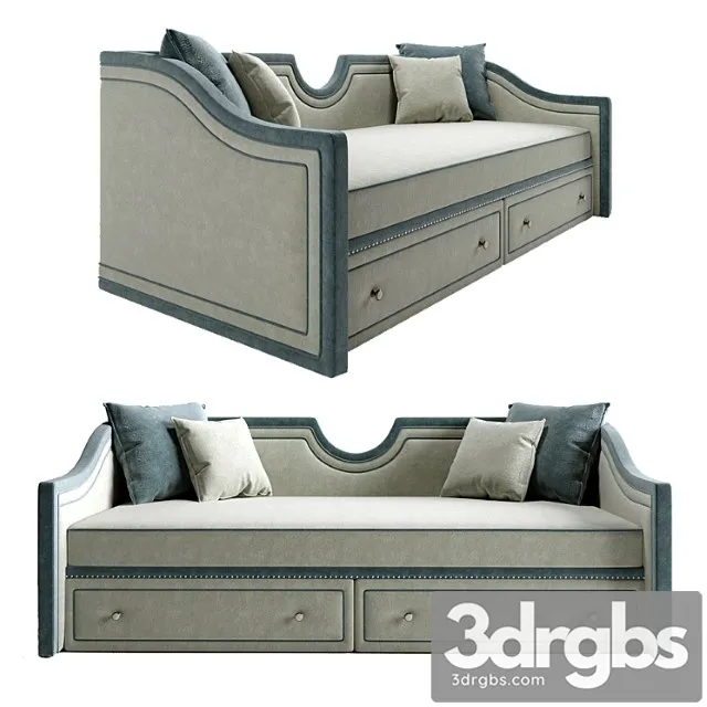 Sofa manifesto silver 2 3D Model Free