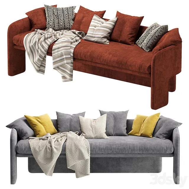 Sofa milo baughman 3D Model