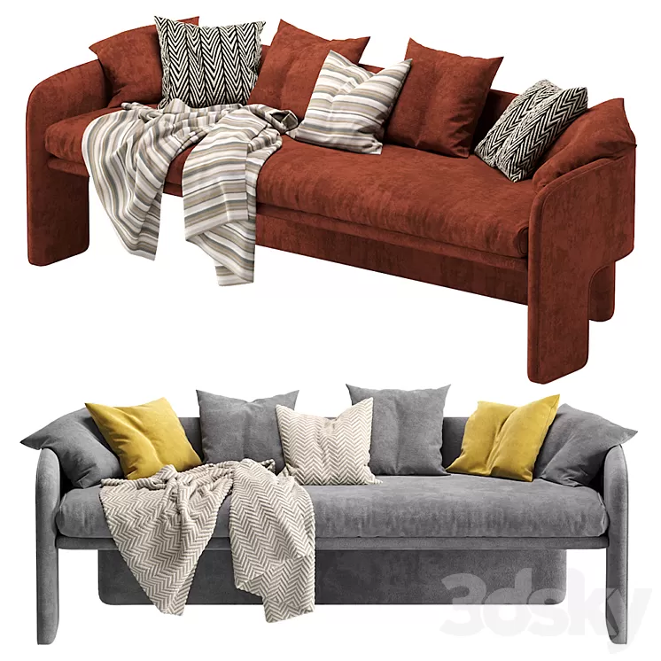 Sofa milo baughman 3D Model