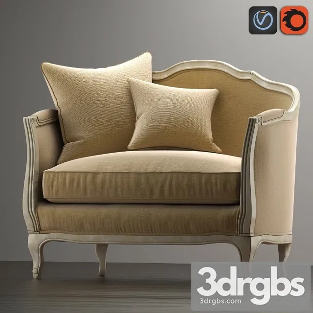 Sofa Mini Ondine Salon Bench 3D Model Free
