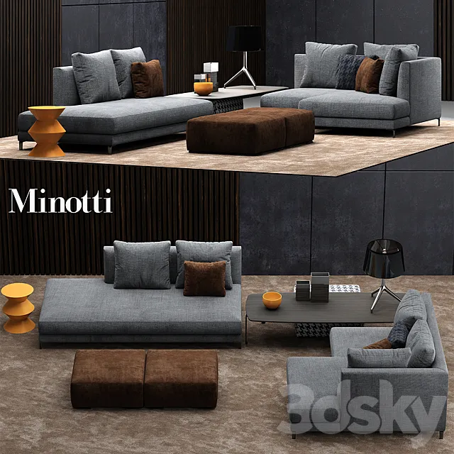 Sofa minotti allen 3DModel