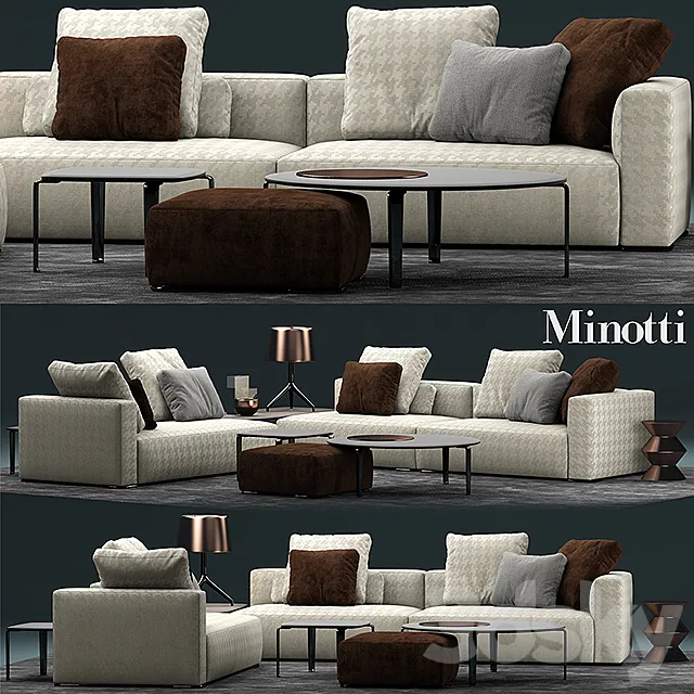 Sofa minotti donovan 3D Model