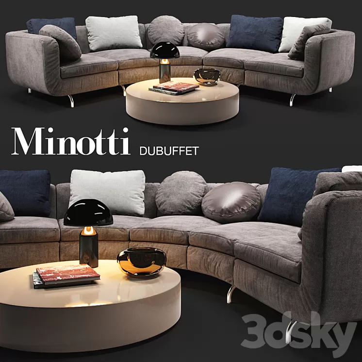 Sofa Minotti Dubuffet 3D Model