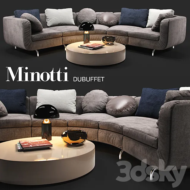 Sofa Minotti Dubuffet 3D Model