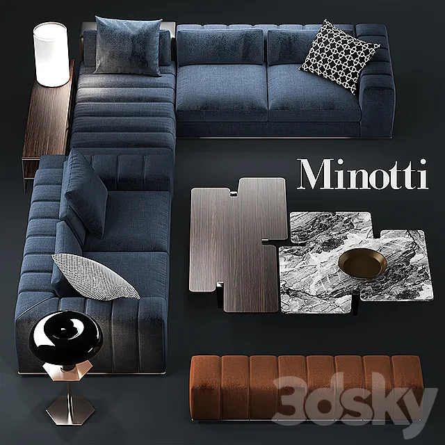 Sofa minotti freeman seating system 3DModel