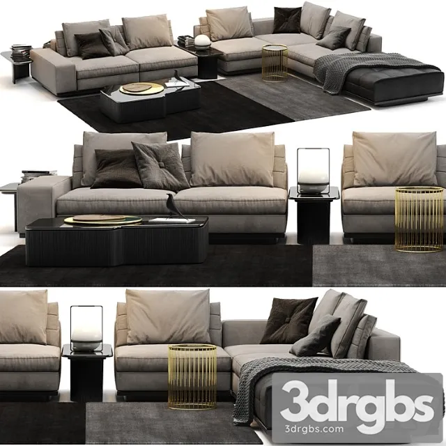 Sofa Minotti Lawrence B 3D Model Free
