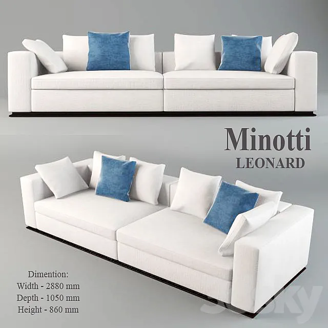 Sofa Minotti Leonard 3DModel