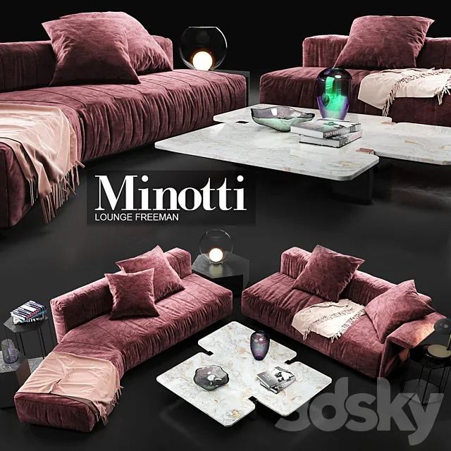Sofa Minotti Lounge Freeman 3DModel
