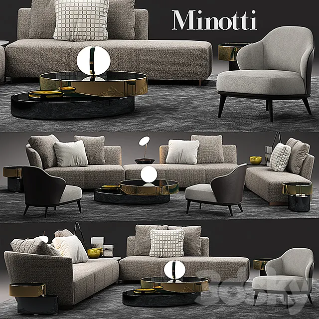 Sofa minotti lounge seymour 3DModel