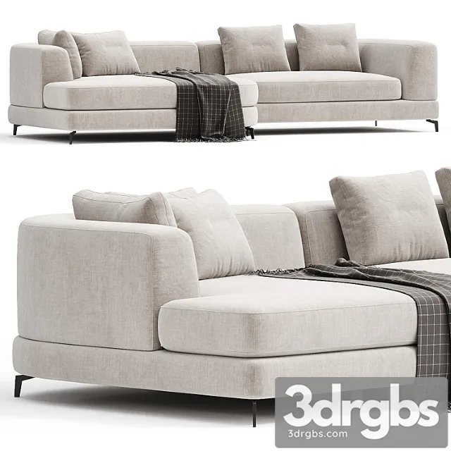 Sofa Moderno S Left 3D Model Free