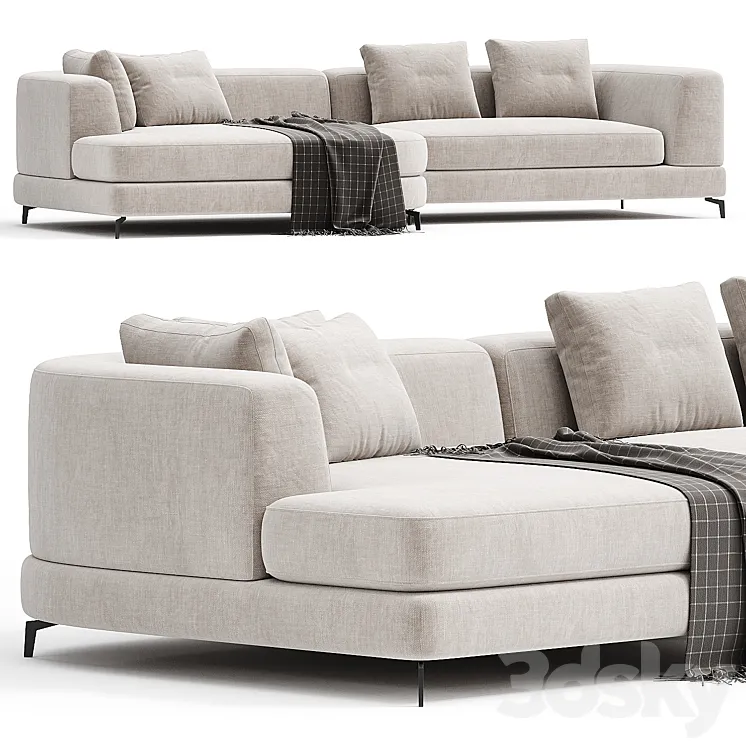 SOFA MODERNO S LEFT 3D Model Free