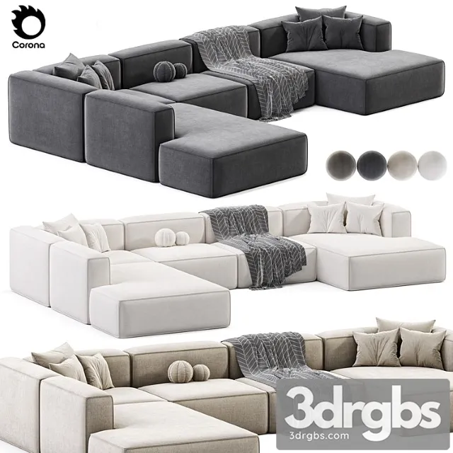 Sofa Modulova 3D Model Free