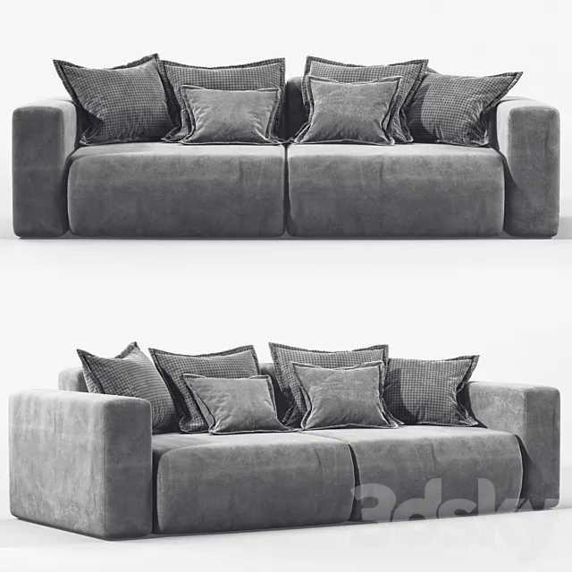 Sofa Moon007 Low poly 3DModel