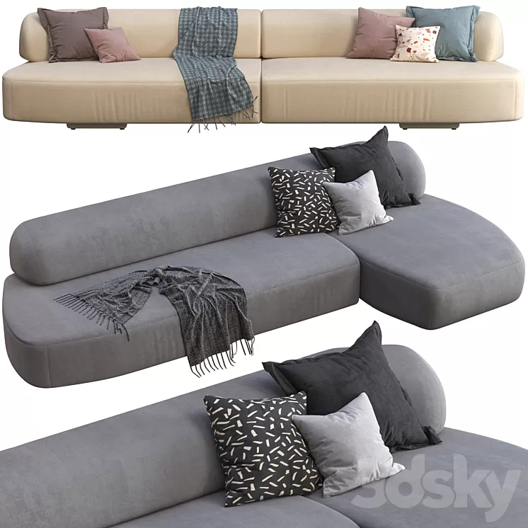 Sofa Moroso Gogan 3D Model