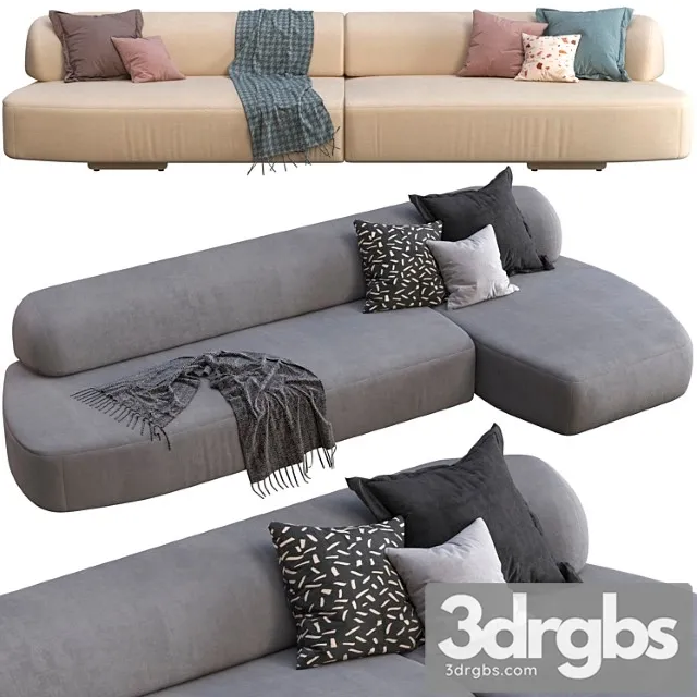 Sofa Moroso Gogan 3D Model Free