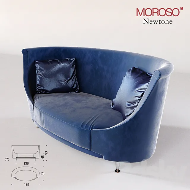 Sofa Moroso Newtone (05A) 3D Model
