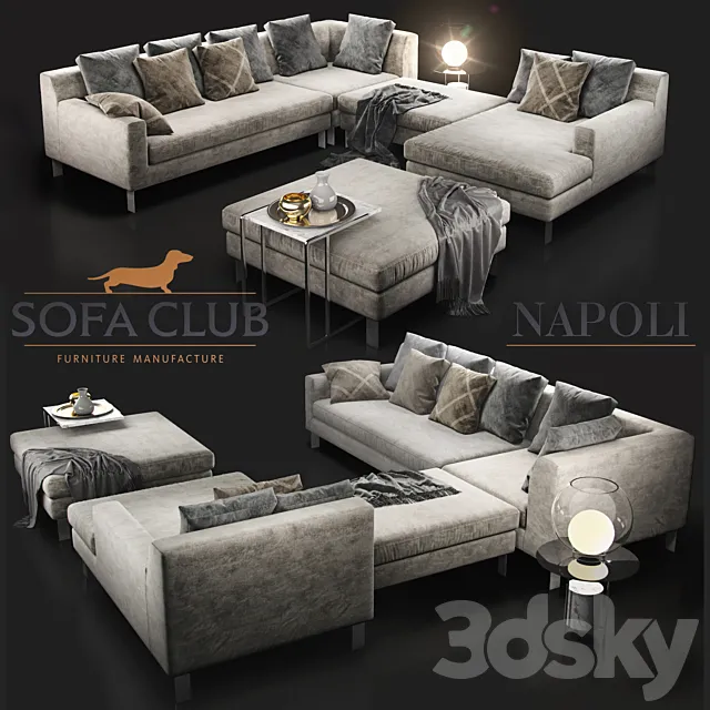 Sofa Napoli Sofa Club 3D Model