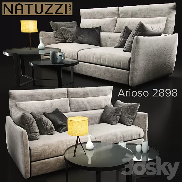 Sofa Natuzzi Arioso 2898 3D Model