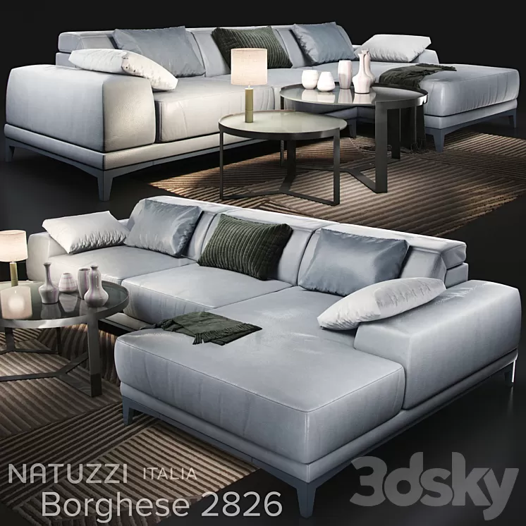 Sofa natuzzi borghese 2826 3D Model