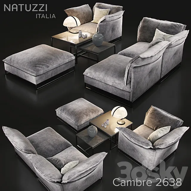 Sofa natuzzi cambre 2638 3DModel