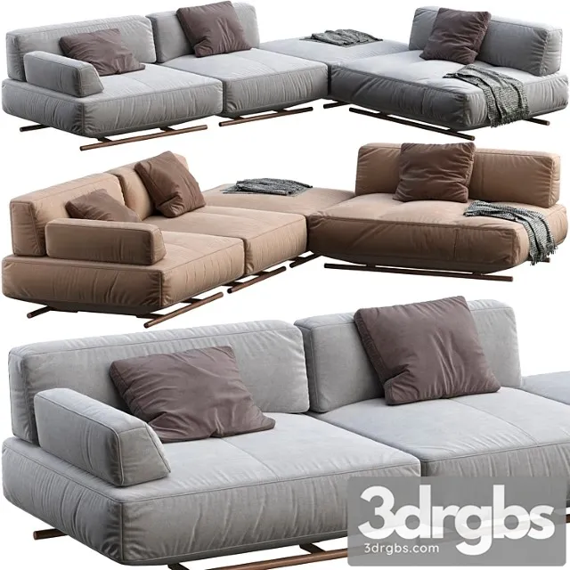 Sofa Natuzzi Cava 3D Model Free