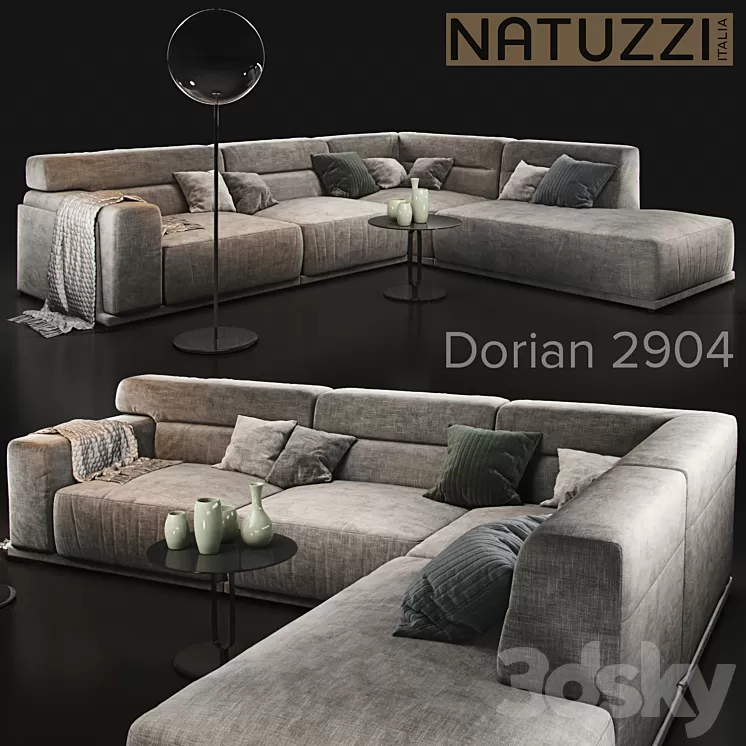 Sofa natuzzi Dorian 2904 3D Model