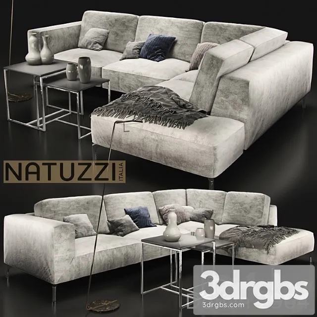 Sofa natuzzi golf 2945 2 3D Model Free
