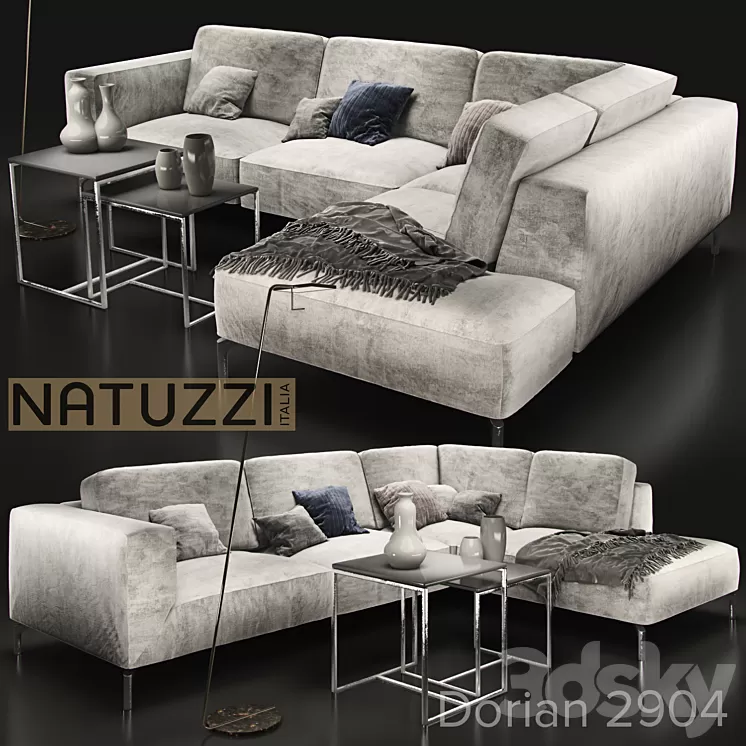 Sofa natuzzi golf 2945 3D Model