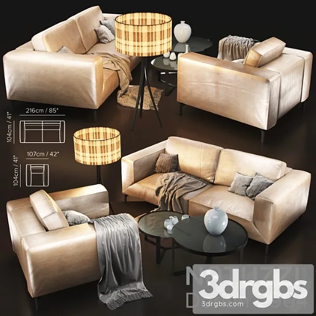 Sofa Natuzzi Golf 2945_1 2 3D Model Free