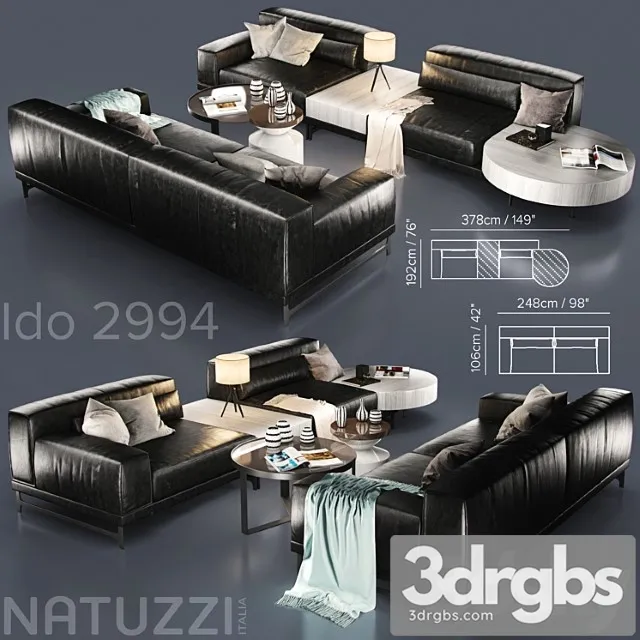 Sofa natuzzi ido 2 3D Model Free