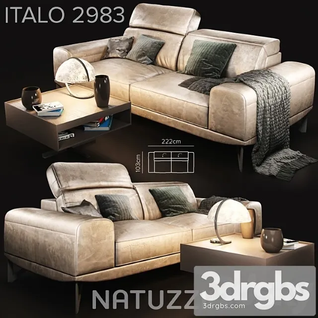 Sofa natuzzi italo part 2 3D Model Free