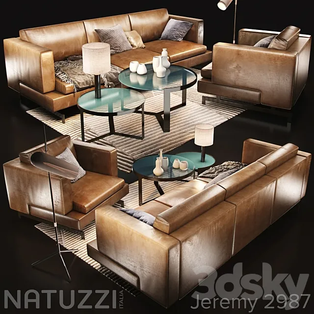 Sofa Natuzzi Jeremy 2987 3D Model