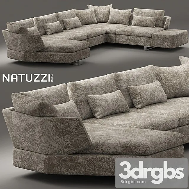 Sofa natuzzi opus 2 3D Model Free