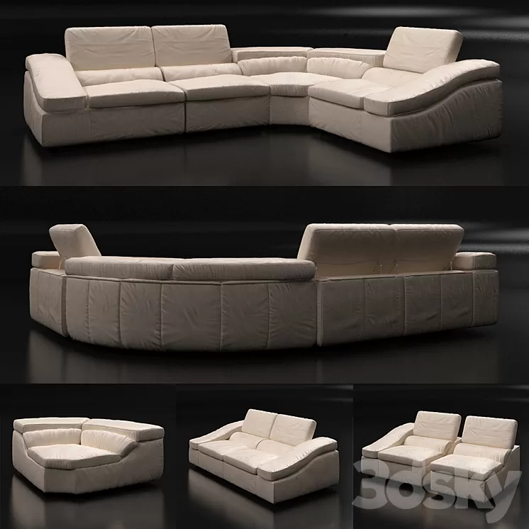 Sofa Natuzzi Wave 3D Model