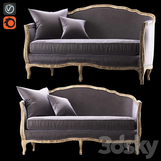 SOFA ONDINE SALON BENCH 3DModel