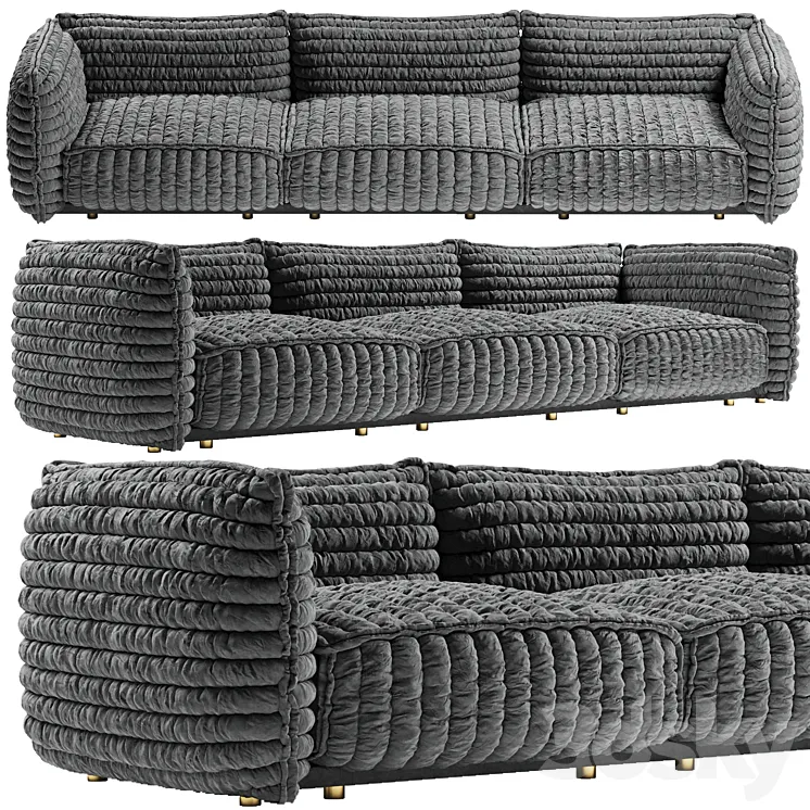 Sofa Paper Cloud Moroso 3D Model Free