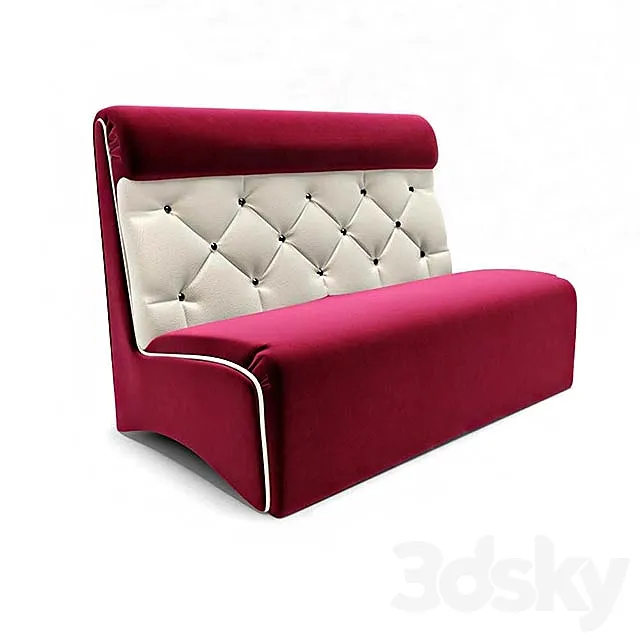 Sofa Paphos Black & White 3D Model