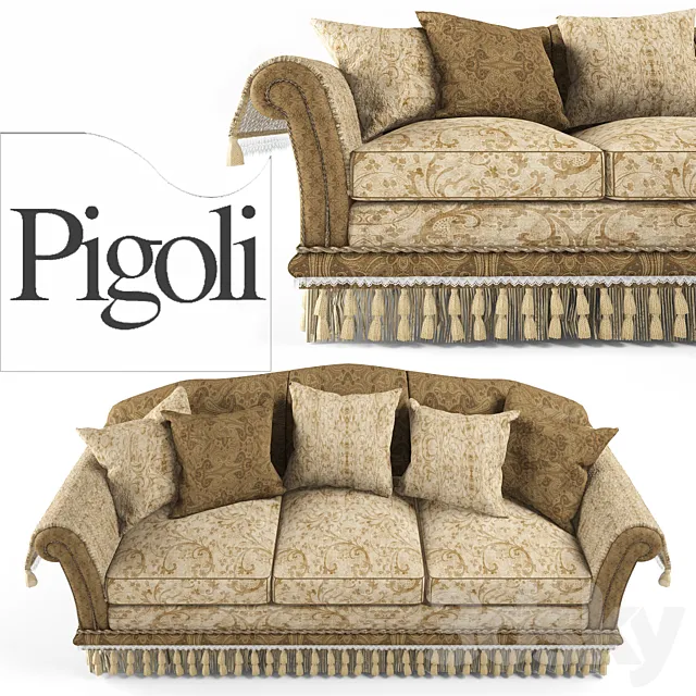 Sofa Pigoli Glicine 3D Model