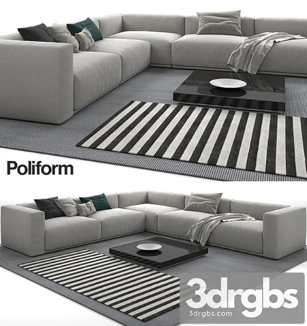 Sofa poliform bolton 2 3D Model Free